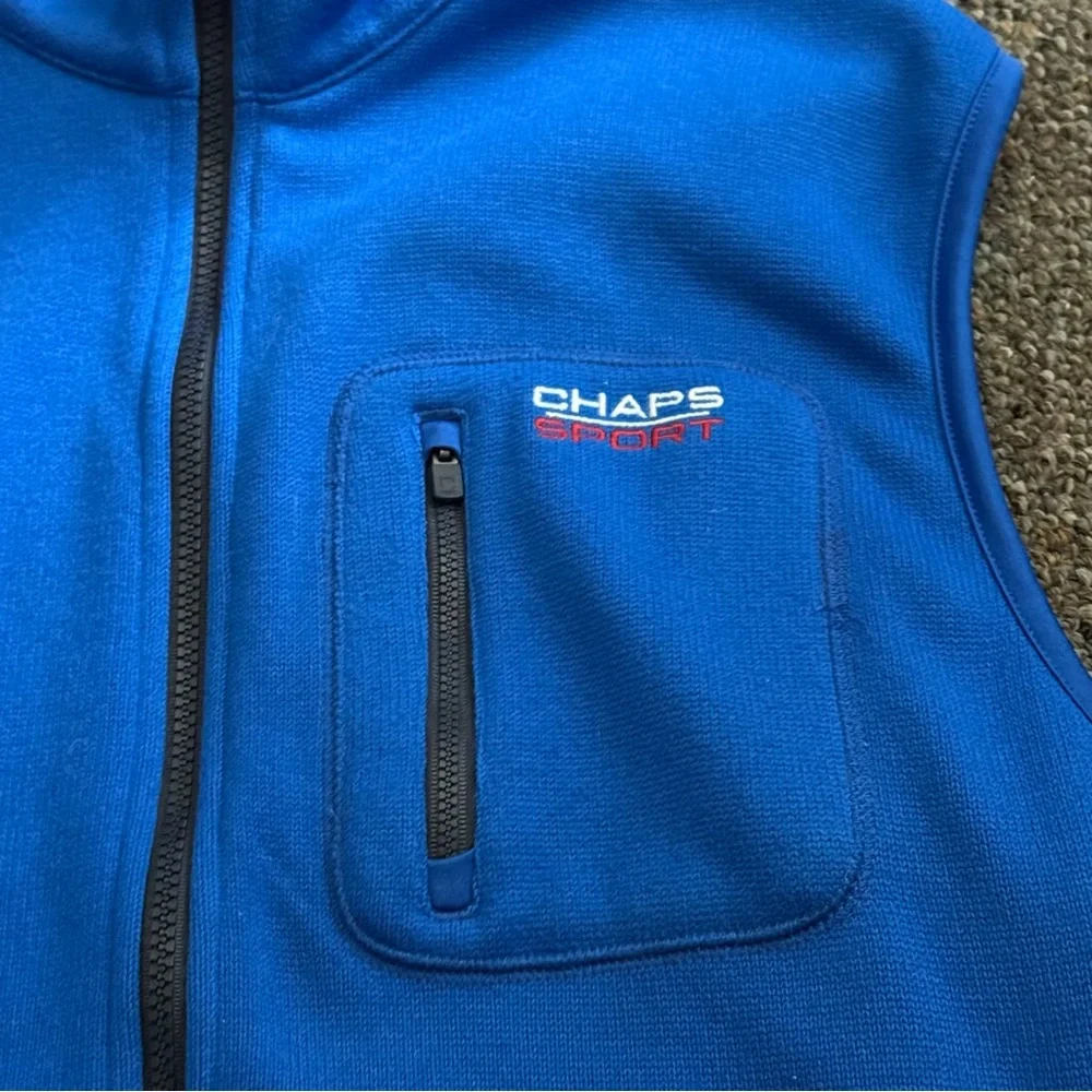 Chaps Royal Blue Fleece Vest Size XL‎ Adult Full Zip